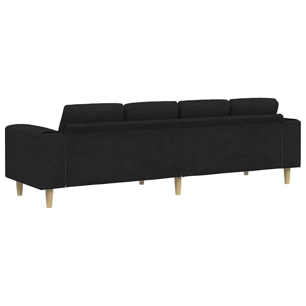 Divano per Soggiorno Nero 250 x 77 x 76 cm Poliestere 3335083
