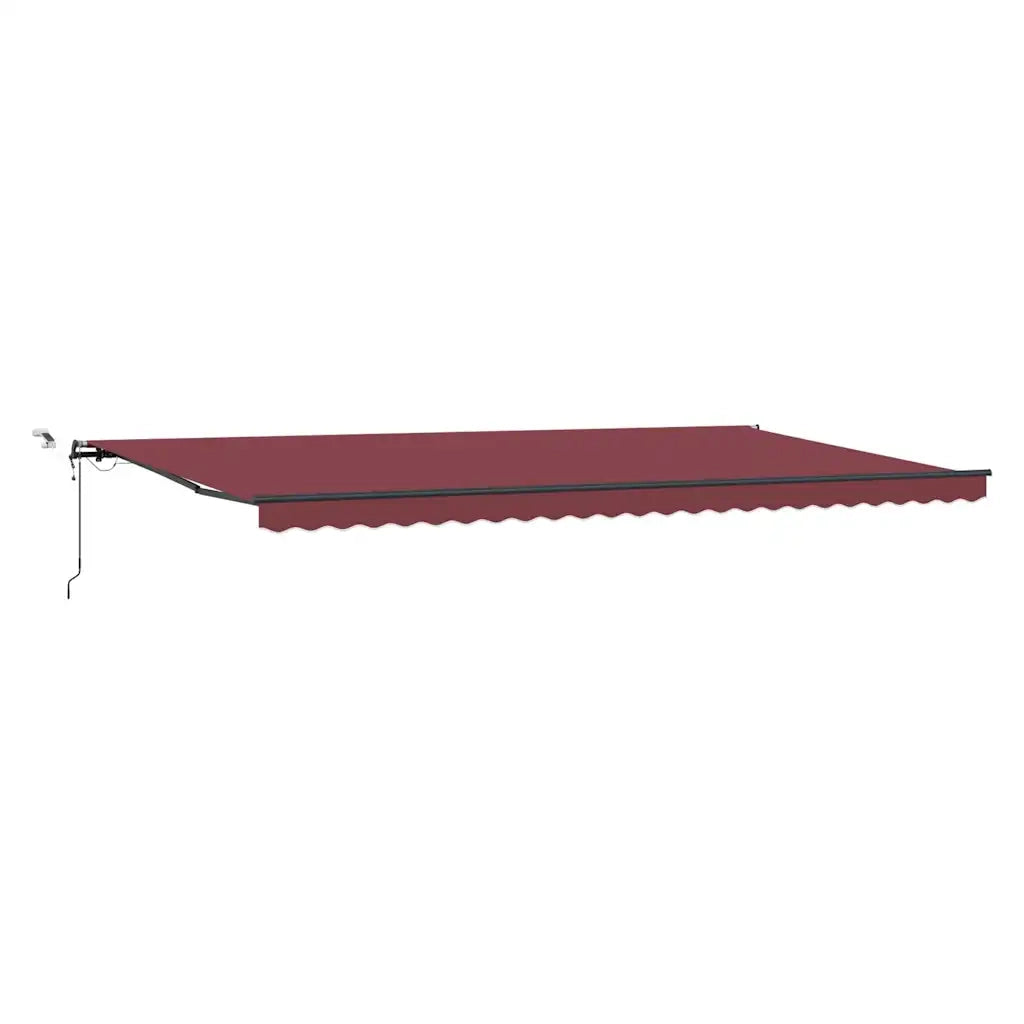 Tenda da Sole Retrattile Automatica con LED Bordò 600x300 cm 3310202