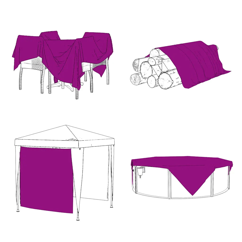 Telone Trasparente con Occhielli 6x8 m in Polietilene 4018574