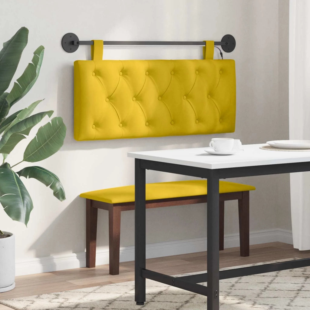 Testiera sospesa Con luce LED Giallo Velluto 3424588