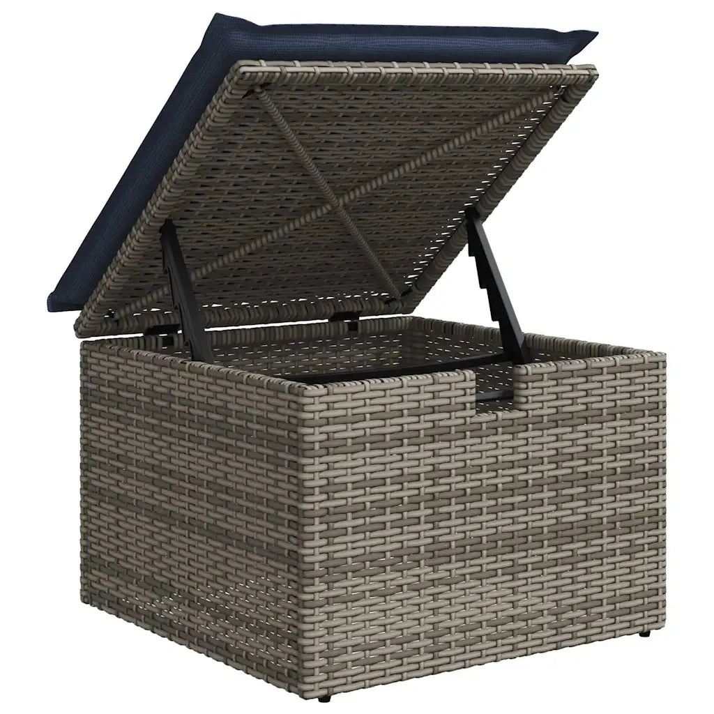 Set Divano da Giardino 6 pz con Cuscini Grigio in Polyrattan 3325841