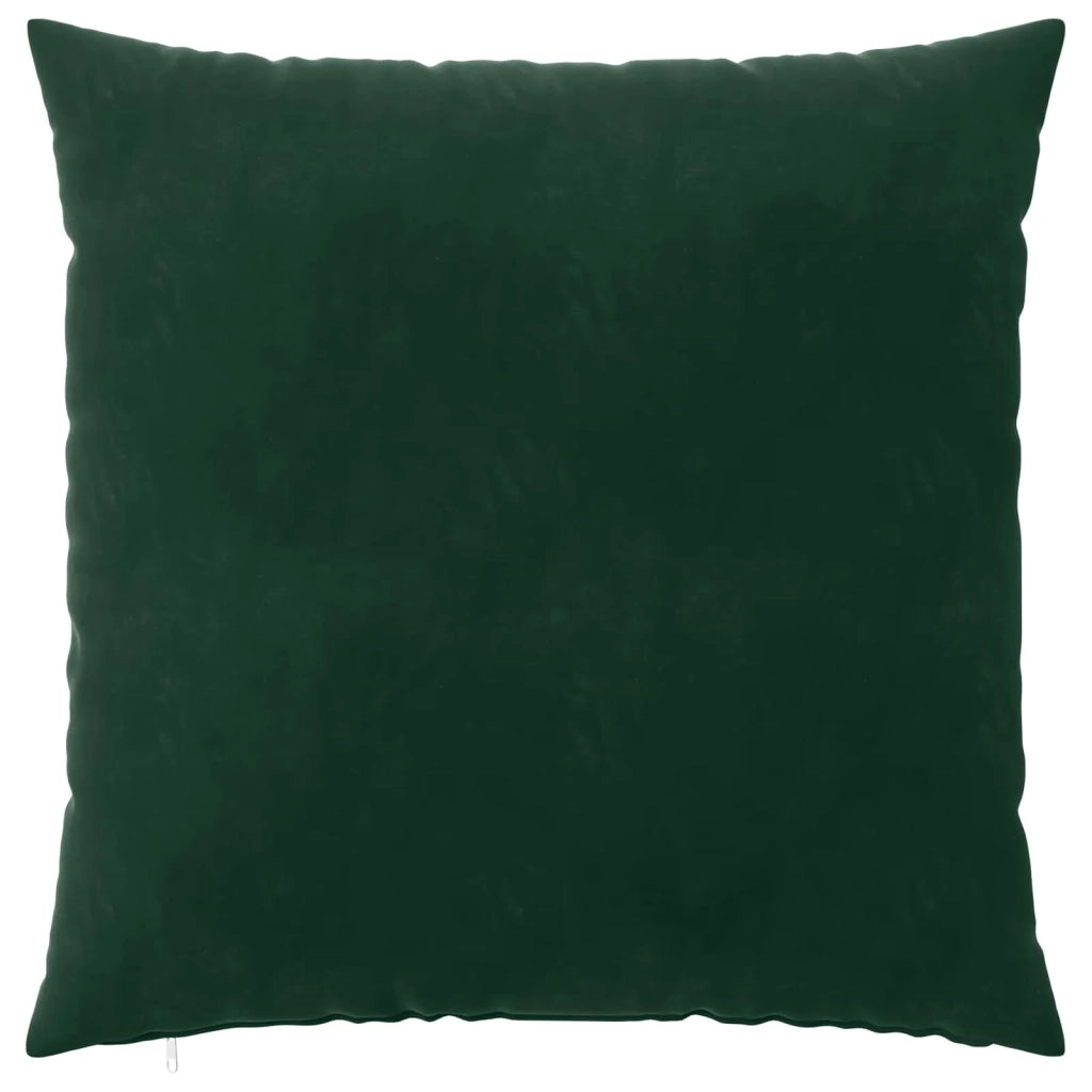 Federa 2 pcs HEERLEN Verde Scuro 65 x 65 cm Velluto 912879