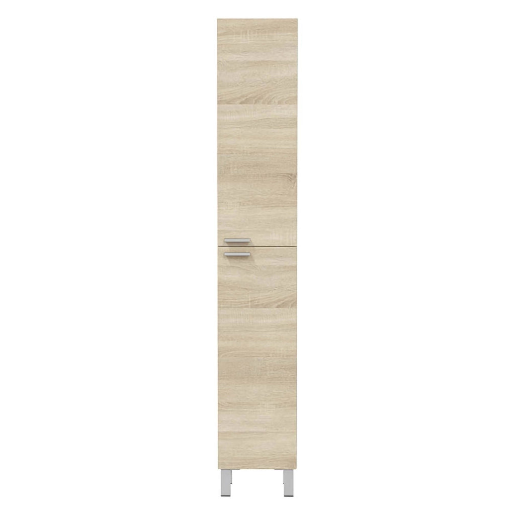 Nin, Mobile Colonna 3 Ripiani, 30x25x182h cm Marrone Rovere
