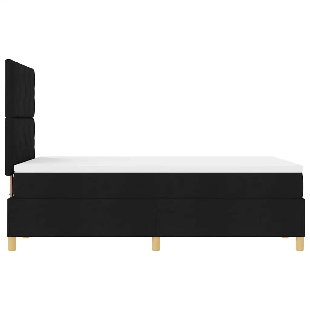 Letto a Sorgente LED con materasso Nero 120 x 190 cm Tessuto 3343161