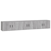 Mobili Porta TV a Parete 3 pz | Armadietto TV | Mobile Porta TV Grigio Sonoma 80x34,5x40 cm
