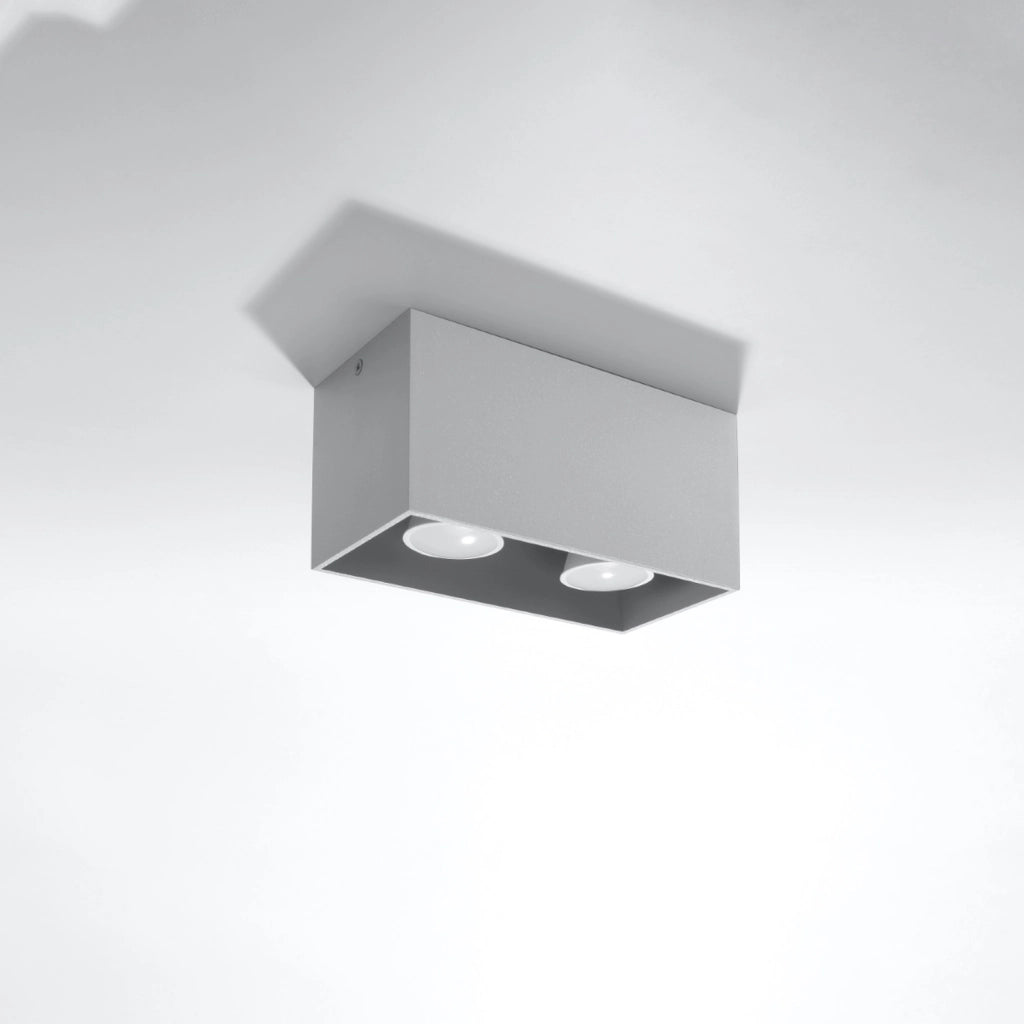 Lampada da soffitto QUAD grigio