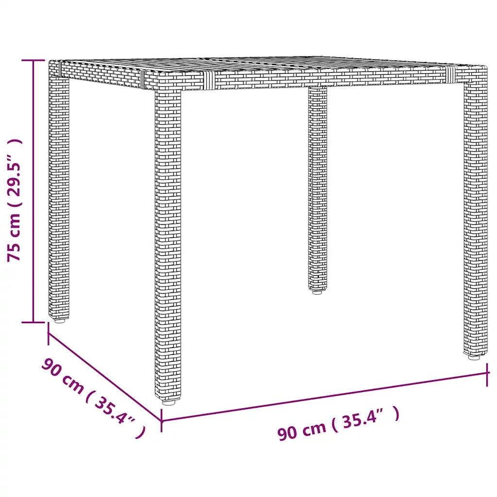 Set Bistrò da Giardino 5 pz con Cuscini in Polyrattan Grigio 3277158