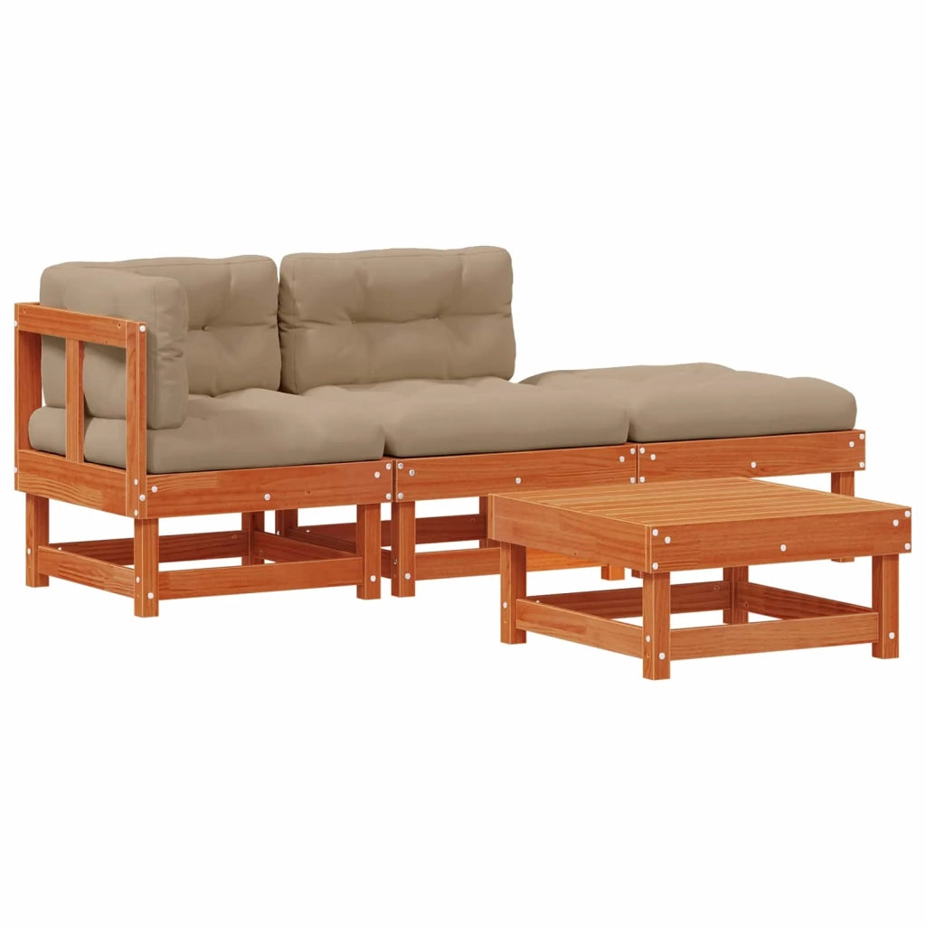 Set Lounge da Giardino 4 pcs Marrone Cerato 3418068