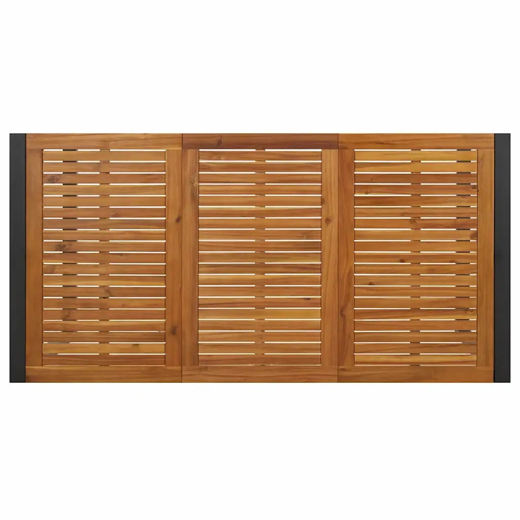 Set da Pranzo per Giardino 7 pcs Grigio e Marrone polyrattan 3365482