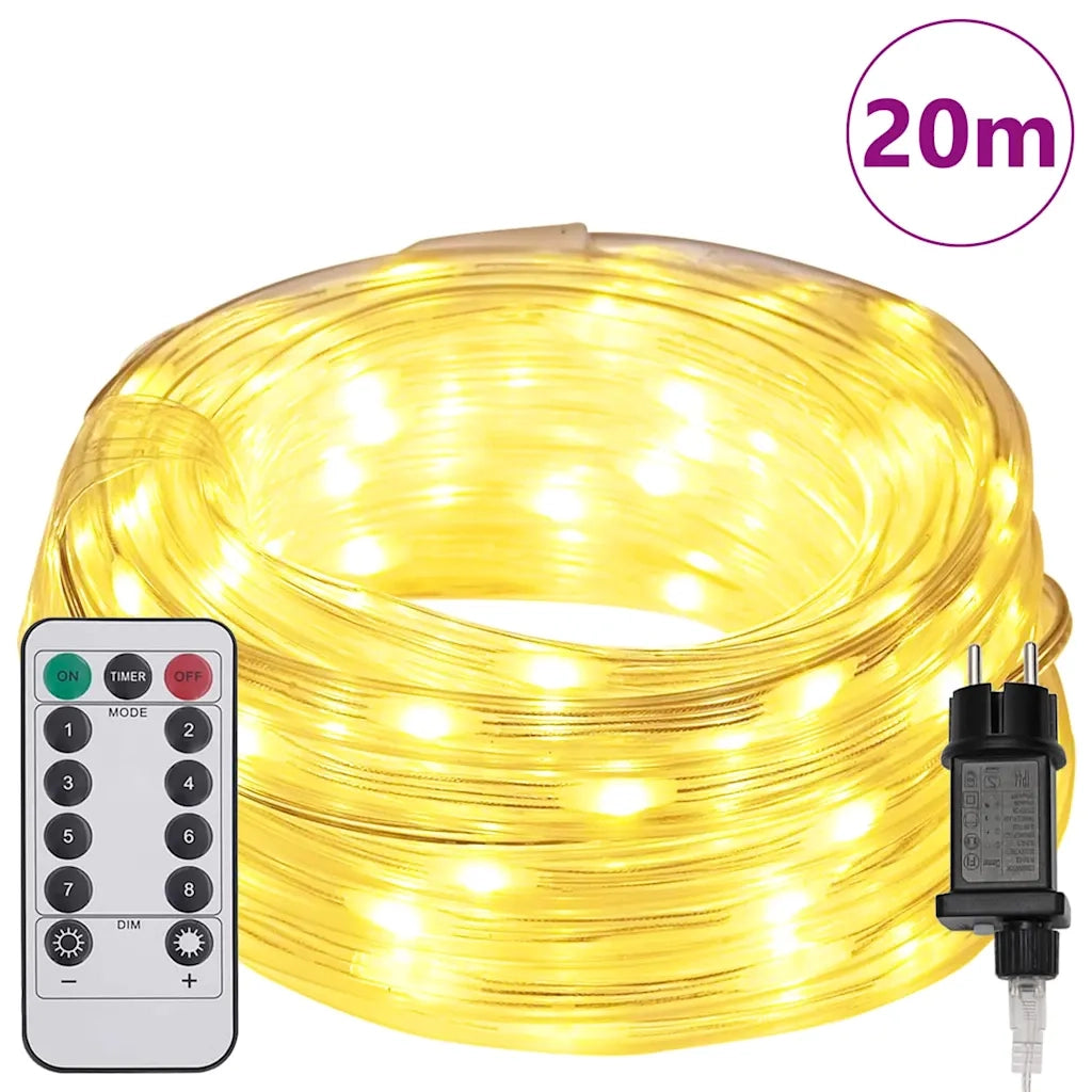 Luce a corda con 480 LED Bianco caldo 20 m PVC 42018941