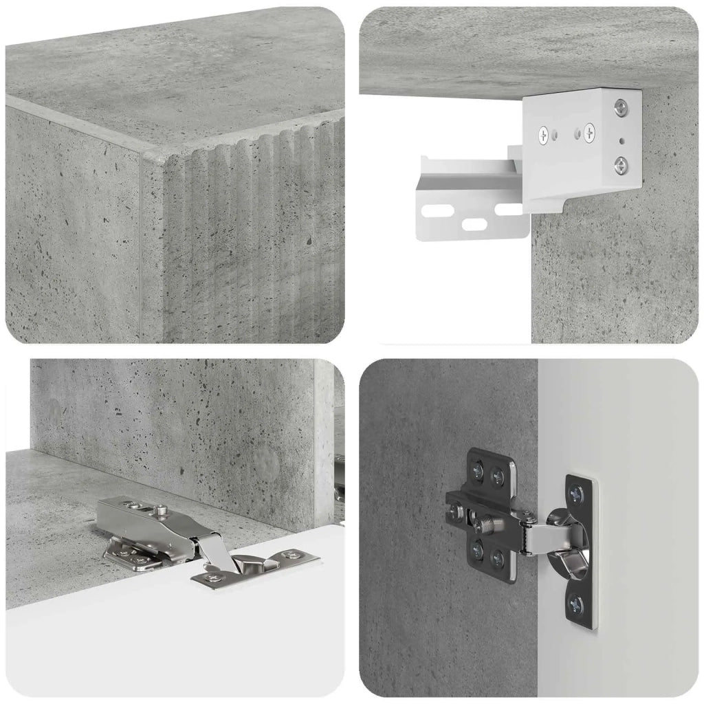 Mobile TV 5 pcs Grigio cemento 3409171