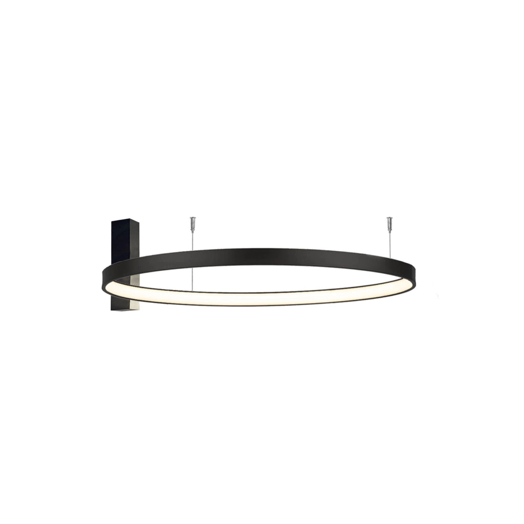 Plafoniera anello nera Ø87 LED 54W 3000K Shilo Agari