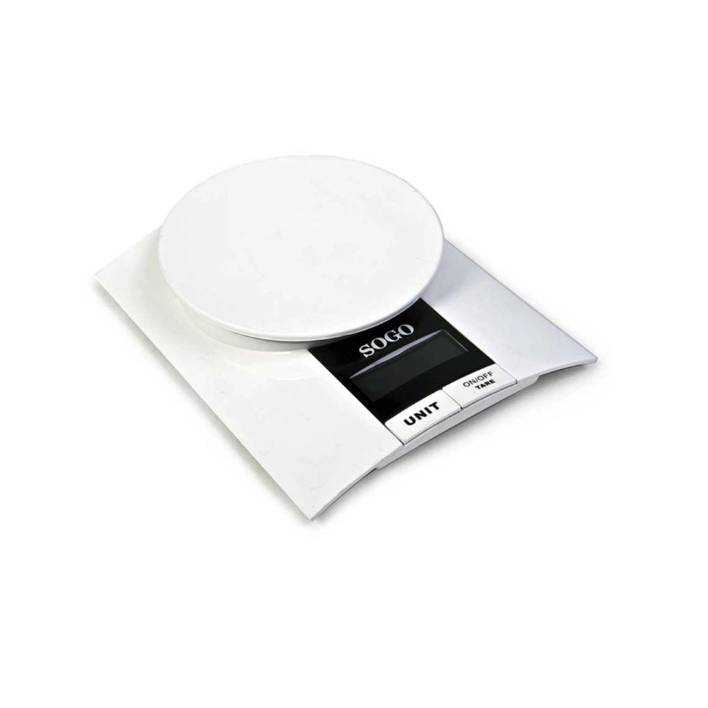 Bilancia da cucina digitale elettronica 3kg, display LED retroilluminato bianco, precisione 1g, funzioni tara e zero - SOGO