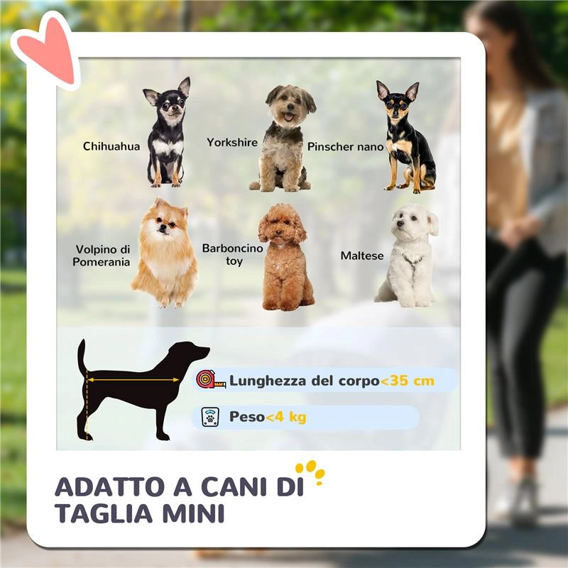 PASSEGGINO PER CANI 3 IN 1 PIEGHEVOLE CON BORSA TRASPORTINO E CESTINO INFERIORE BLU
