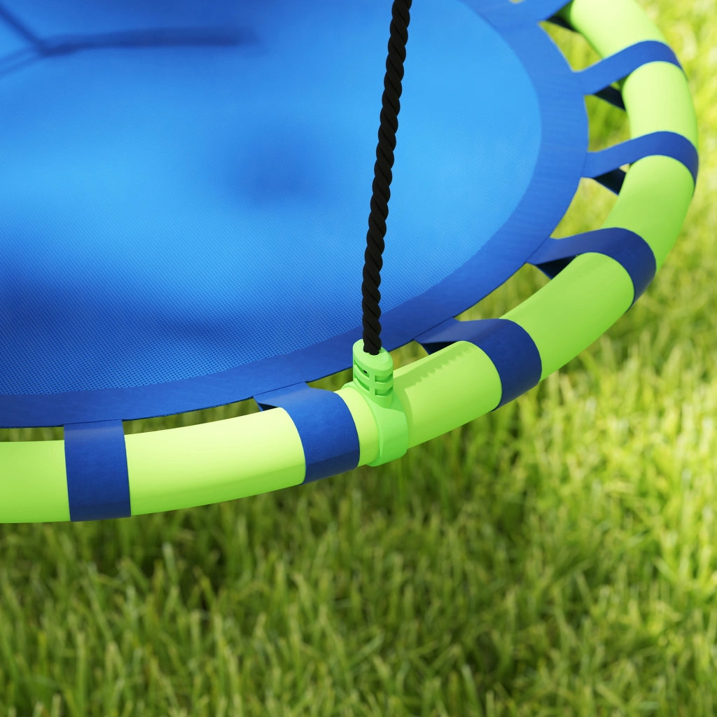 Altalena da Giardino per Bambini ¨C Minimal ¨C ?100x180 cm Blu e Verde
