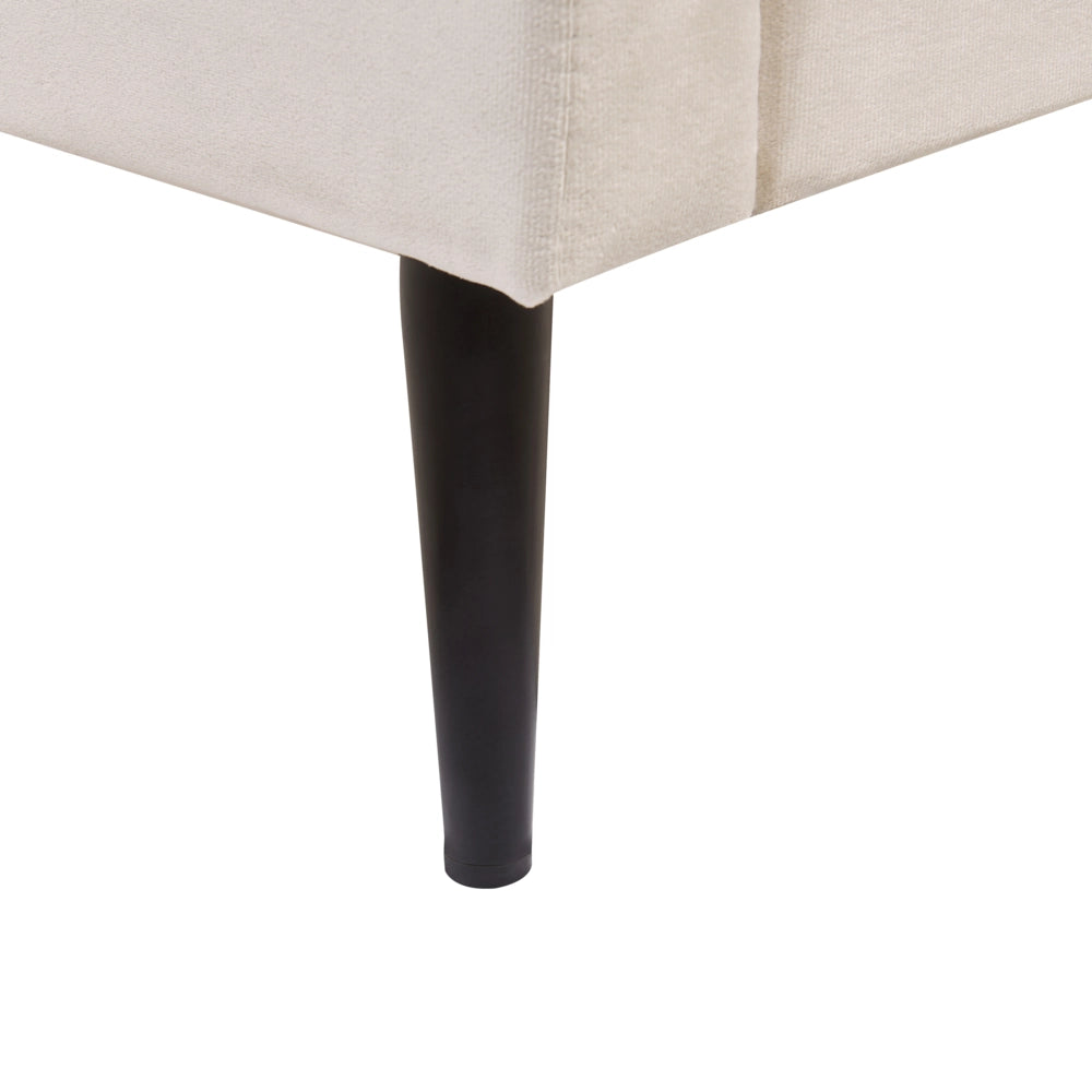 Letto matrimoniale UE Beige Rivestimento in velluto 160 x 200 cm Telaio Poggiatesta Gambe in metallo Design moderno Camera da letto