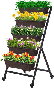 Bloembed Elevato a 5 Livelli per Fiori e Verdure per Interno e Esterno, Dimensione M