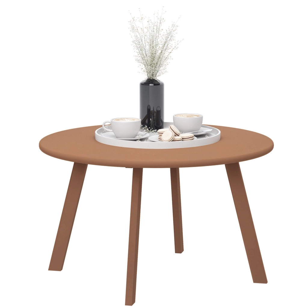 Tavolino rotondo da esterno ¨C Minimal ¨C metallo, arancione, ?70x42 cm