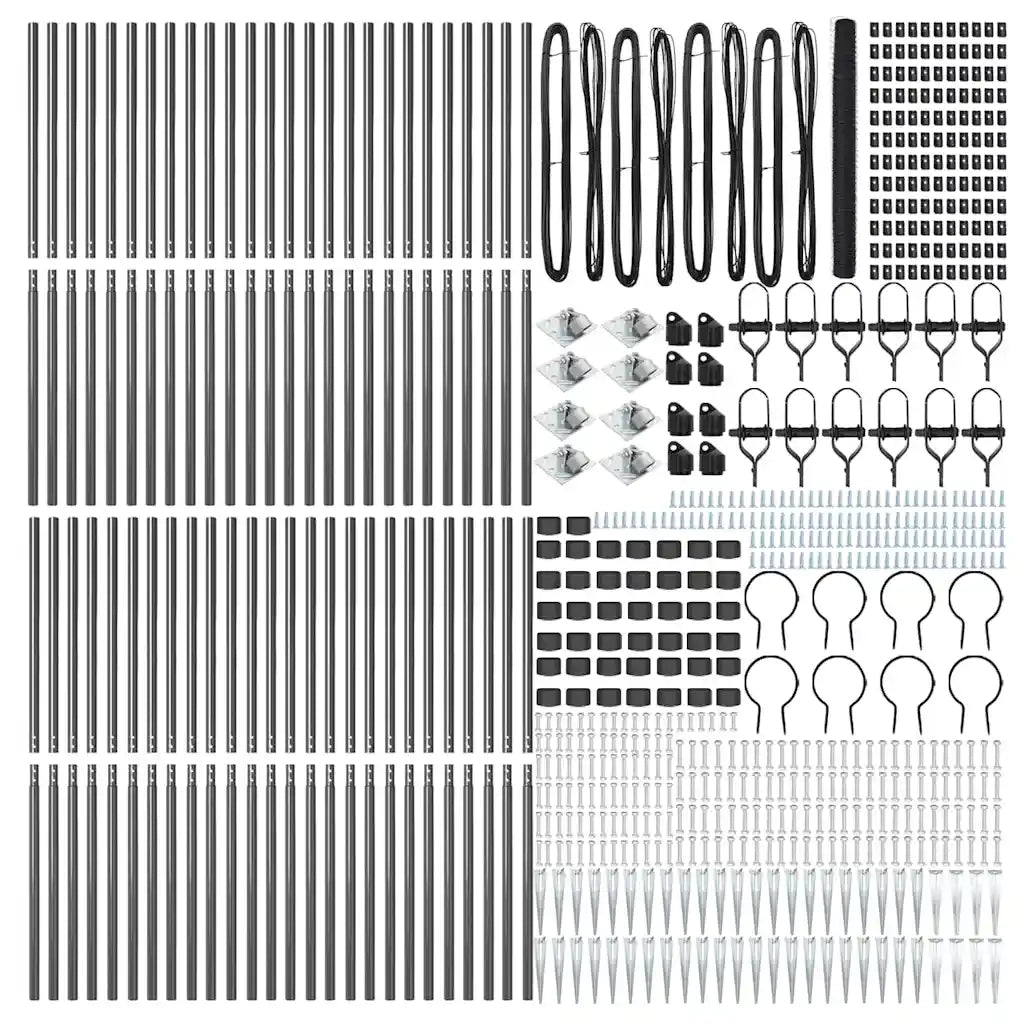 Palo della recinzione Grigio 100 x 1,5 m (rete da 36 mm)
