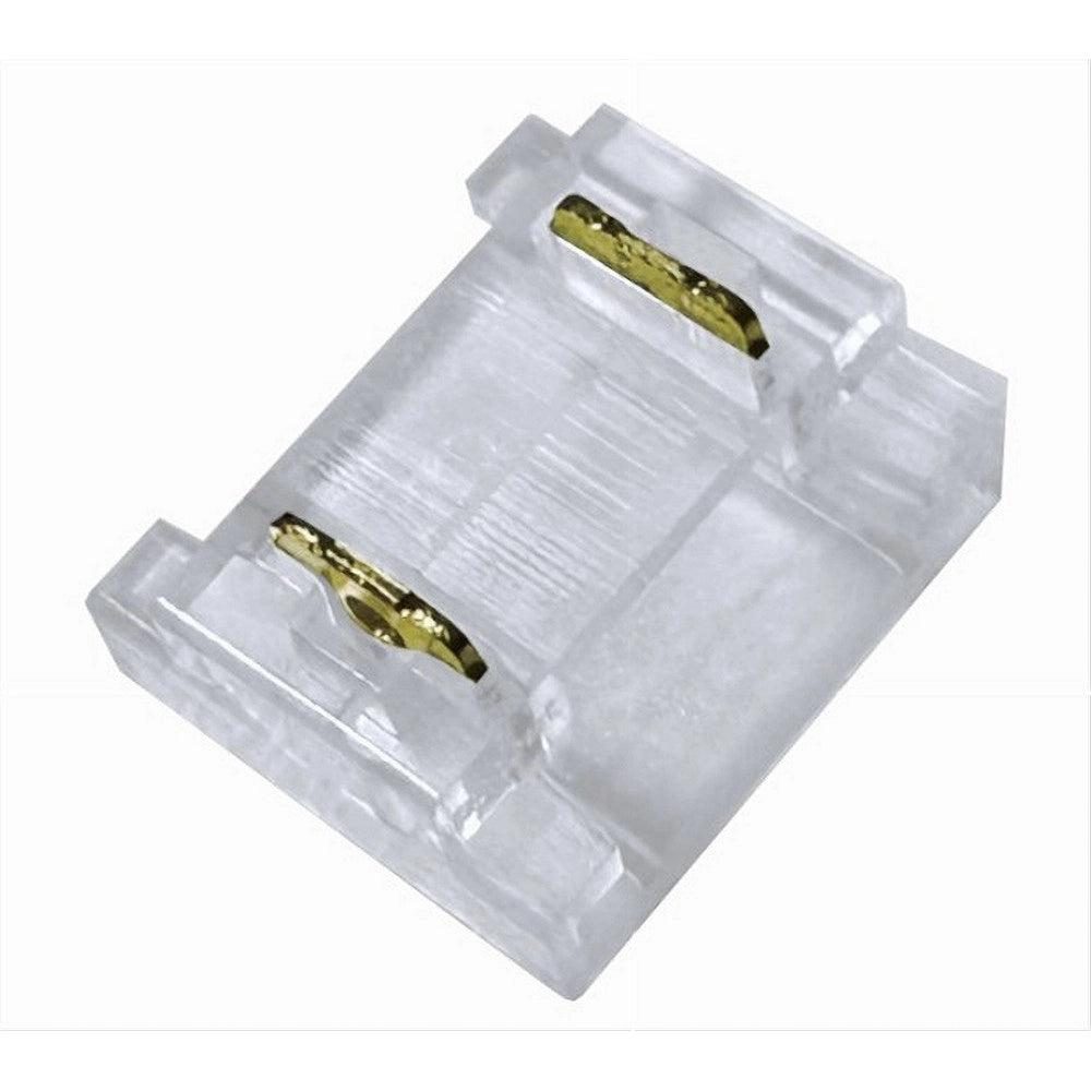 Trade Shop - Kit 10pz Connettore Trasparente Lineare Striscia Led Monocolore 2pin 10mm Cn10-d -