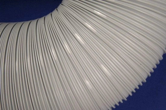 Canale di aspirazione flessibile per ventilazione - diametro 120mm - 1,5m condotto di scarico semi-rigido - canali di ventilazione - alluminio bianco