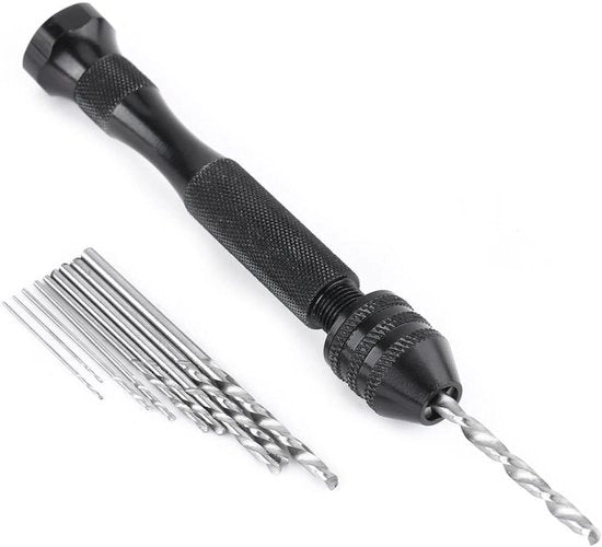 Set di foratura a mano con mini pin viti e trapani a spirale