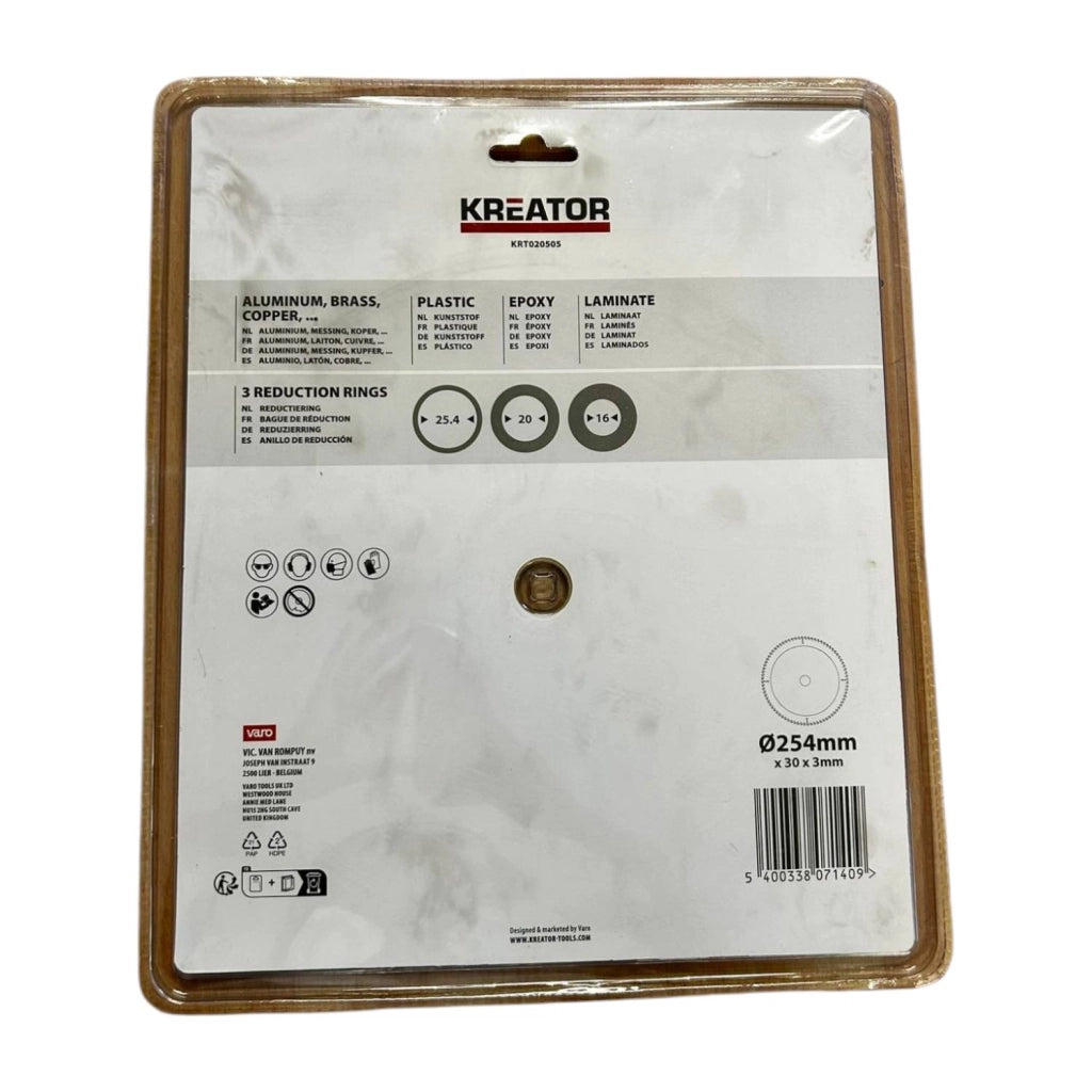Kreator-Lama di sega circolare per legno Ø254X30x3Mm 60denti