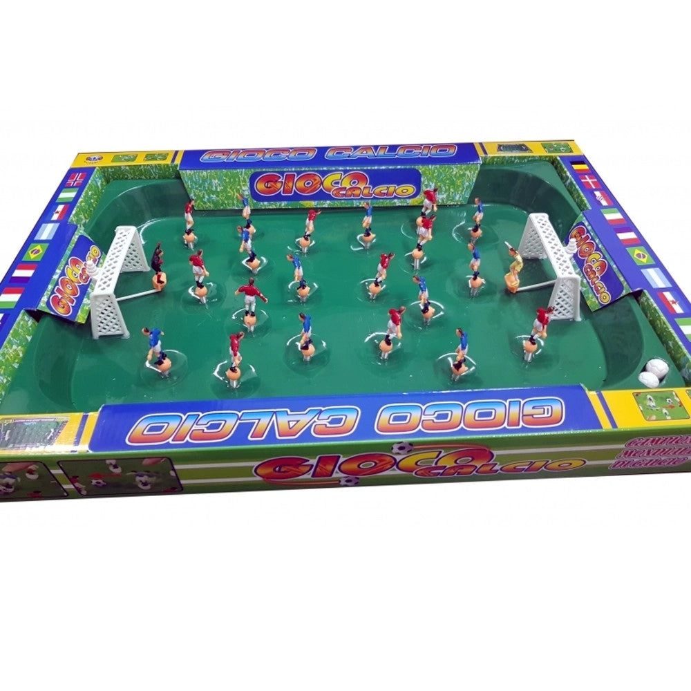 Trade Shop - Box Calcio Rete Giocatori A Molla Tipo Calcio Balilla Biliardo Tavolo Giocattolo -