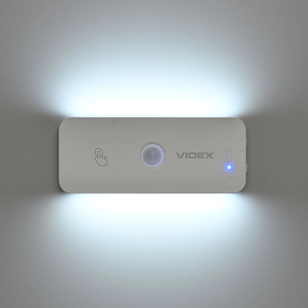 Lampada LED ricaricabile PIR USB‑C magnetica Videx VL‑NL053W‑S