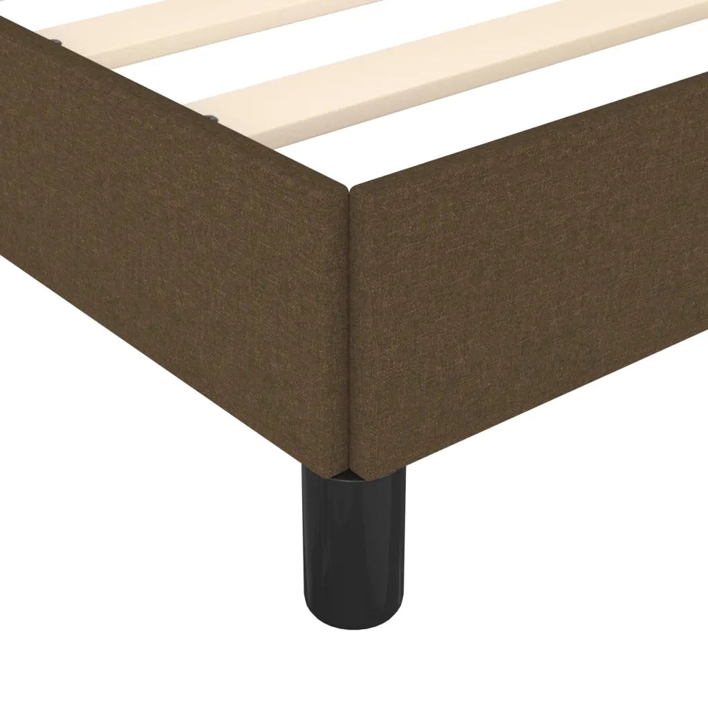 Giroletto senza Materasso-Struttura Letto Marrone Scuro 160x200 cm Tessuto