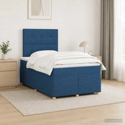 Letto box spring con materasso Blu 120 x 200 cm Tessuto 3453864