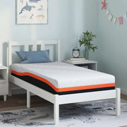 Materasso Bianco e Nero 80 x 160 cm Tessuto Jacquard 4106346