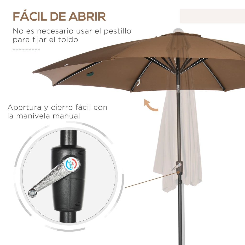 Sombrilla da giardino ¨C zephmum ¨C marrone, ?300x252 cm