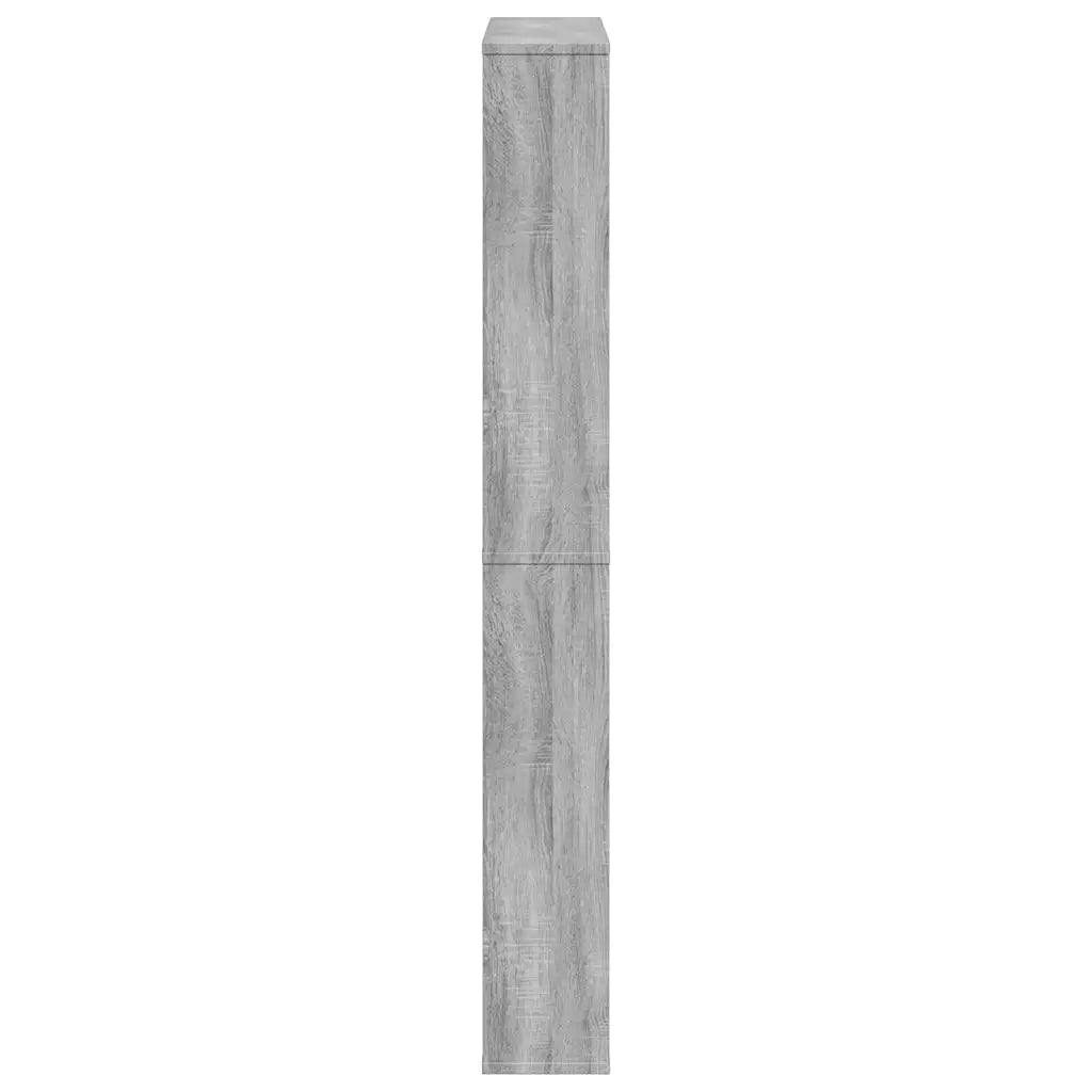 Scarpiera con Specchio a 4 Livelli-Mobile con specchio Grigio Sonoma 63x17x134 cm
