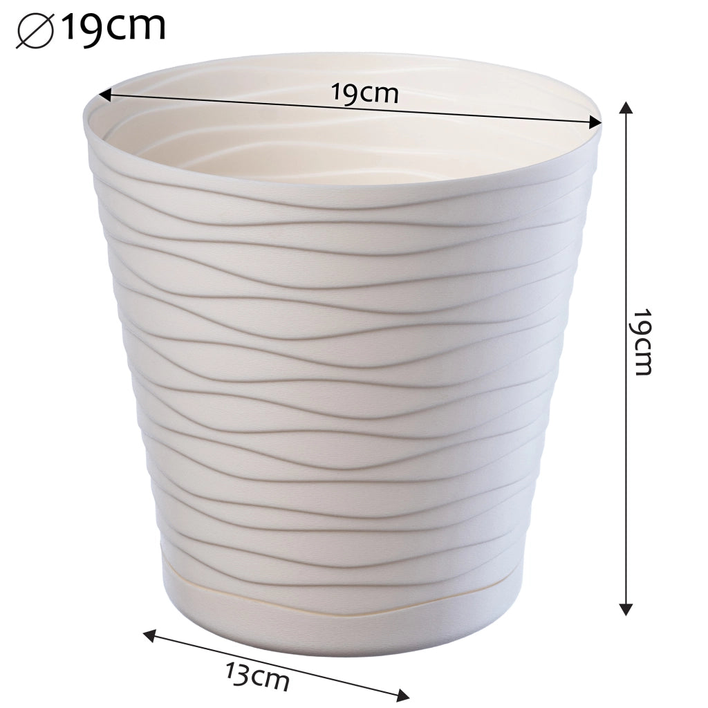 Vaso da fiori KADAX da 19 cm con coperchio e supporto, supporto per fiori in plastica