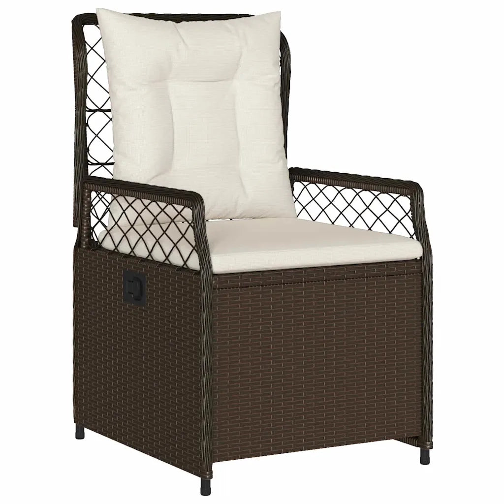 Set da Pranzo per Giardino 9 pcs Marrone polyrattan 3380994