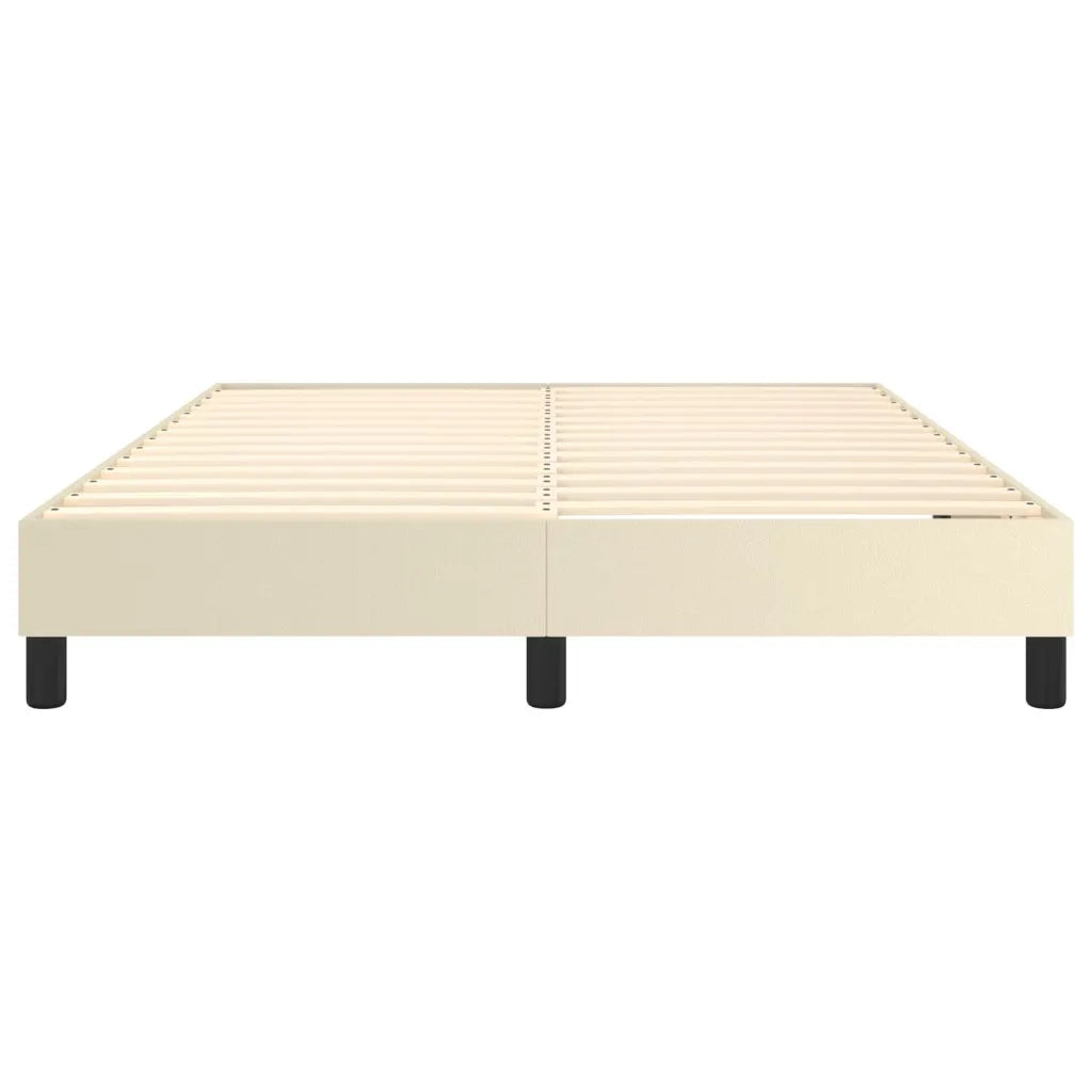 Struttura Letto a Rete a Molle Crema 140x190 cm in Similpelle 3120696