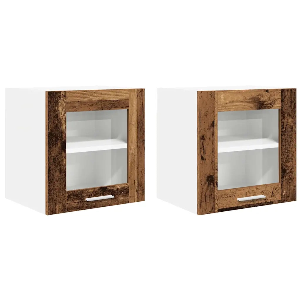 Armadio pensile con porta 2 pcs Legno vecchio 40 x 31 x 40 cm 884207