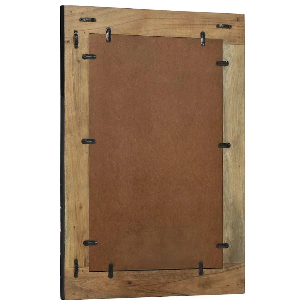 Specchio da parete Rettangolare Nero e Marrone 70 x 2 x 70 cm 374117