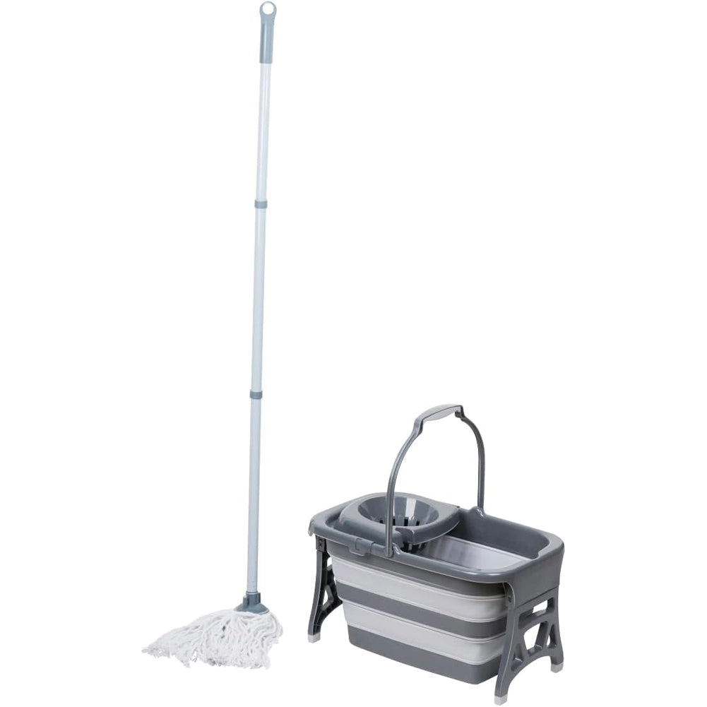 Set Mocio con Secchio e Wringer Sistema di Mocio con Secchio Pieghevole 18 Litri