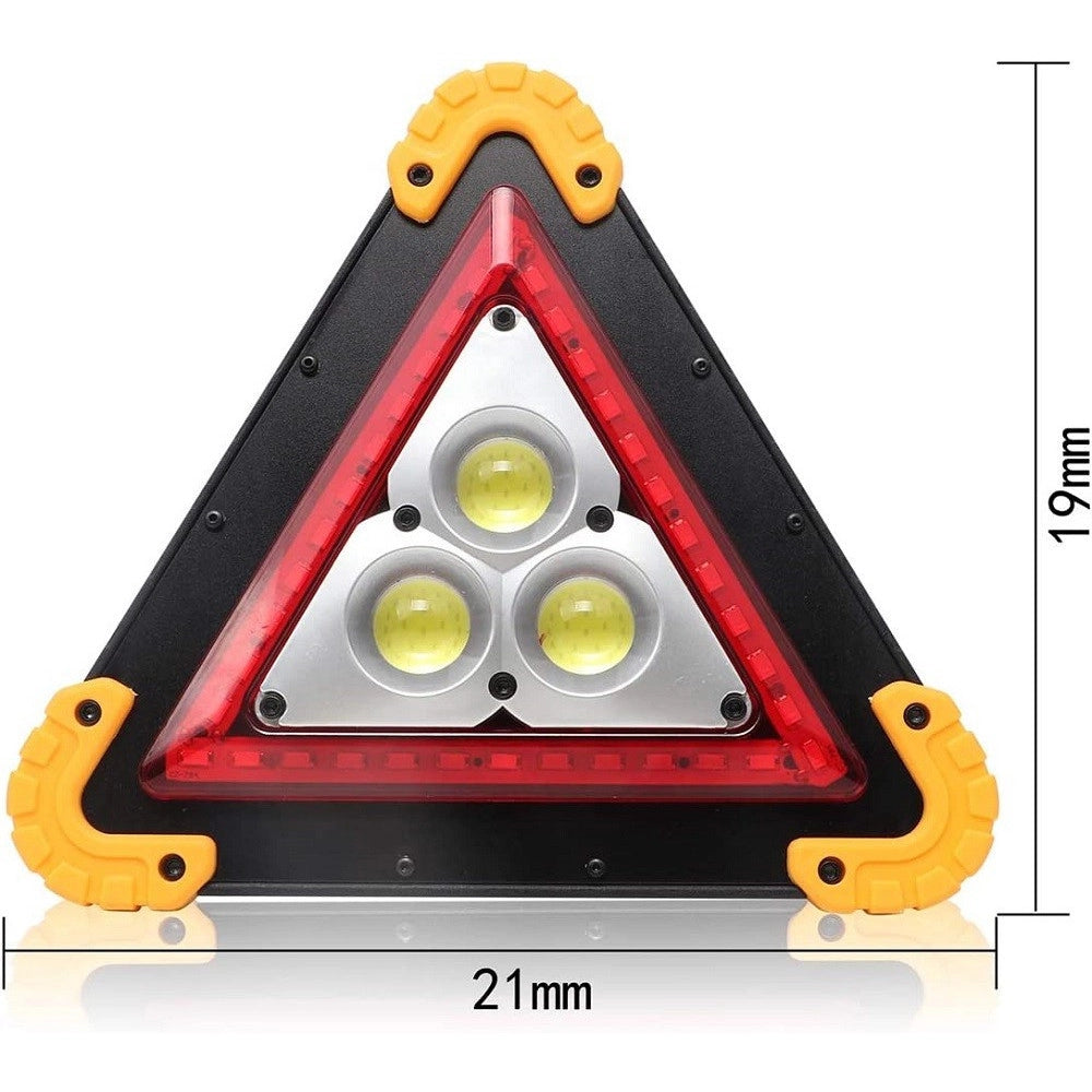 Trade Shop - Lampada Da Lavoro Portatile Led Torcia Emergenza Triangolo Cob Ricaricabile 30w -