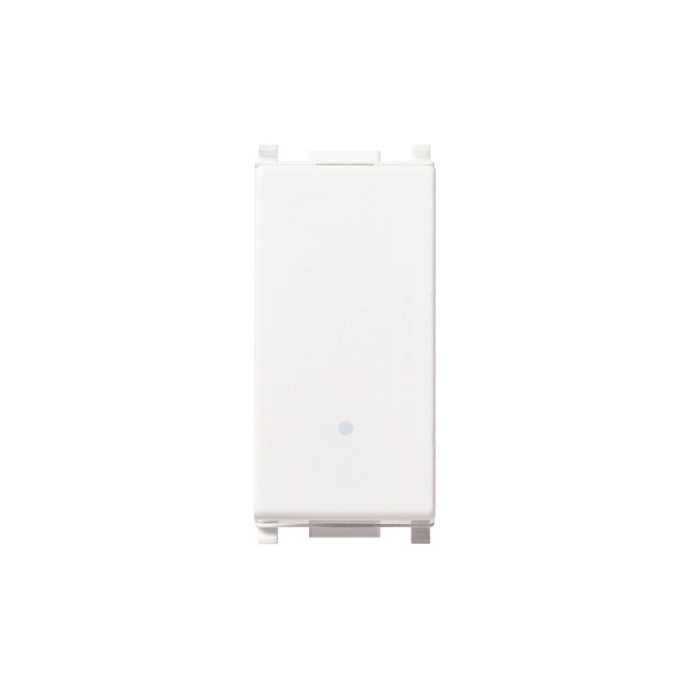 Vimar interruttore bianco 1p 10 ax 250 v max 100 w per lampade con alimentatore integrato illuminabile tasto