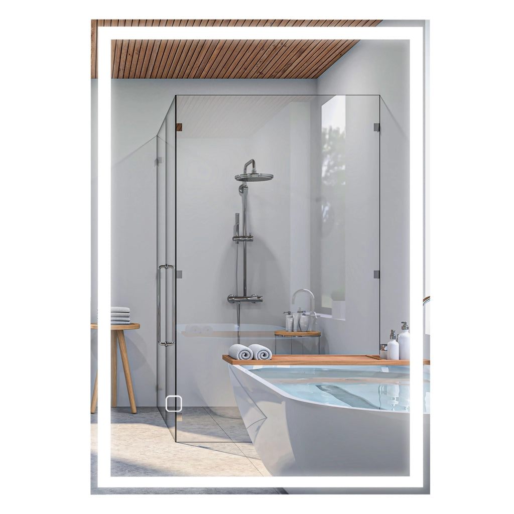Specchio da Bagno con LED ¨C zephmum ¨C Bianco 60x80 cm
