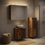 Set di mobili per il bagno 4 pz Legno antico 3407413