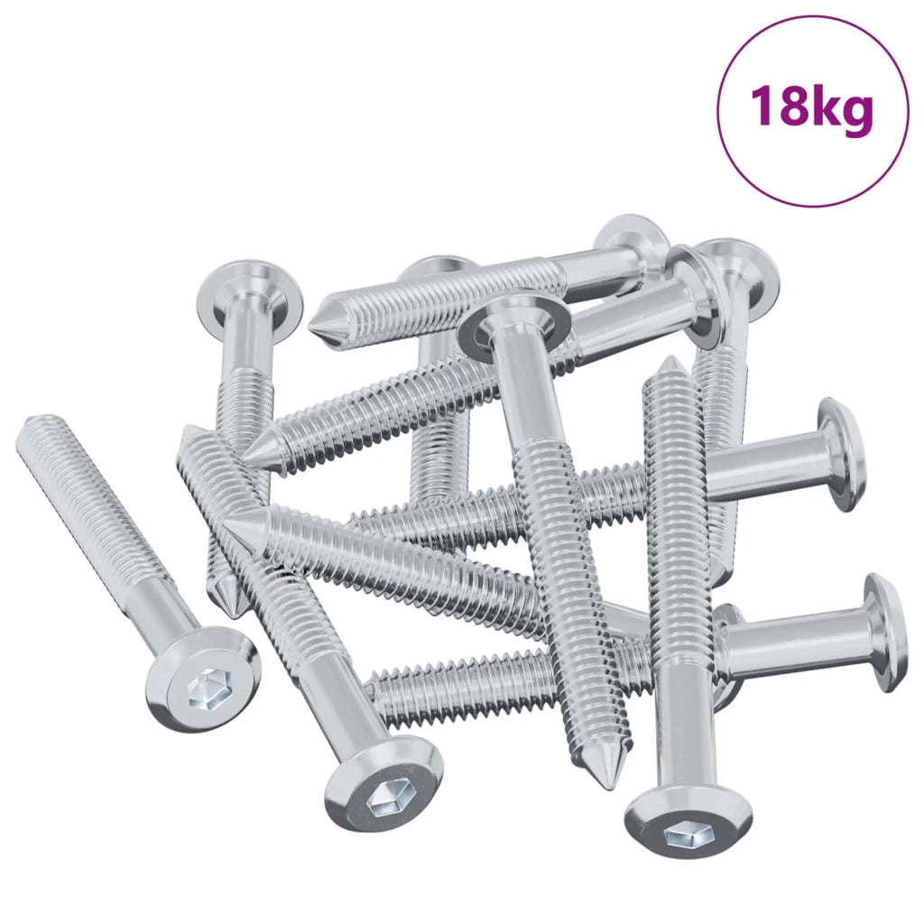 Vite 1800 pcs Argento M6 x 50 mm Acciaio 864411