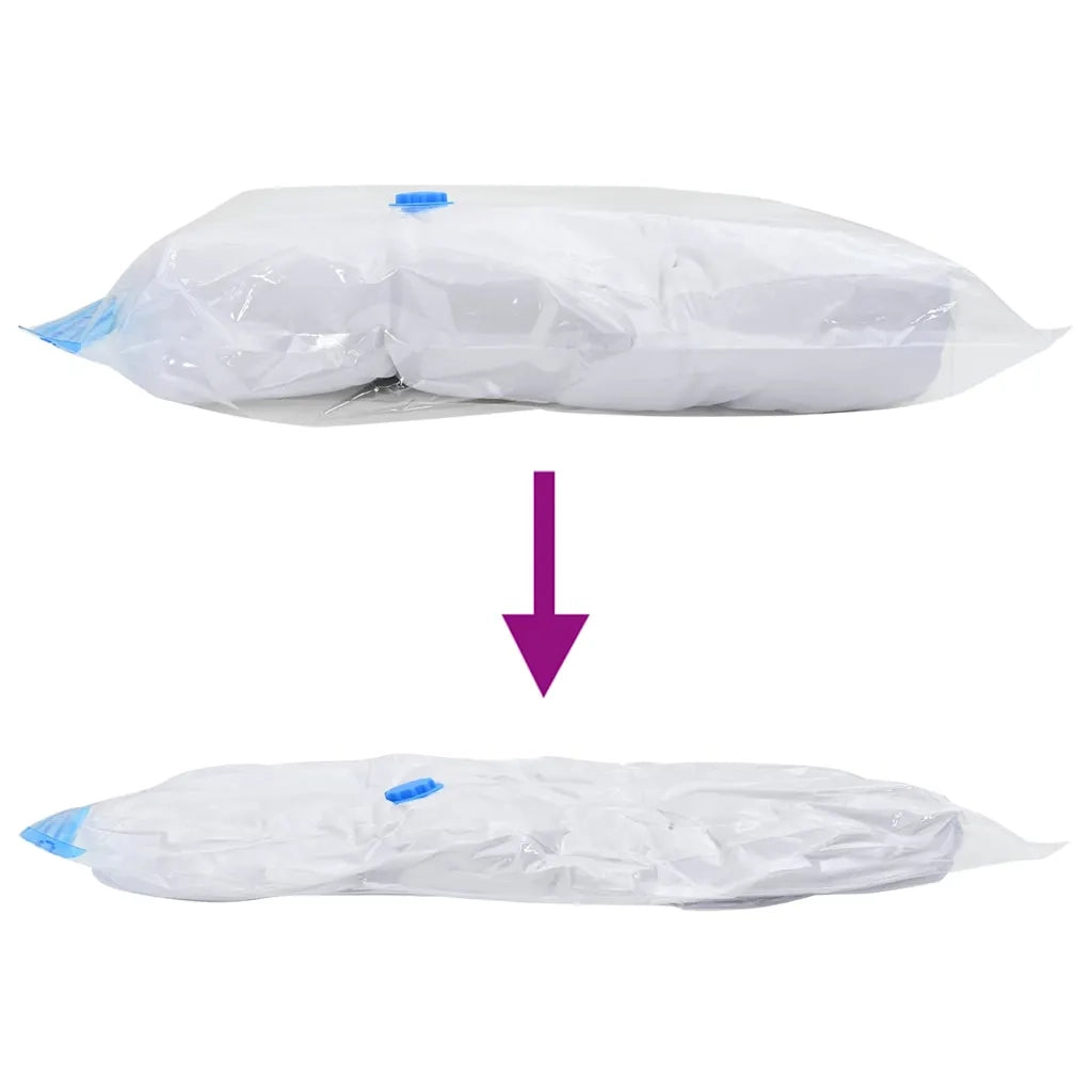 Sacchetti per Stoccaggio 5 pz Trasparente e Blu 80 x 60 cm CFW7486931