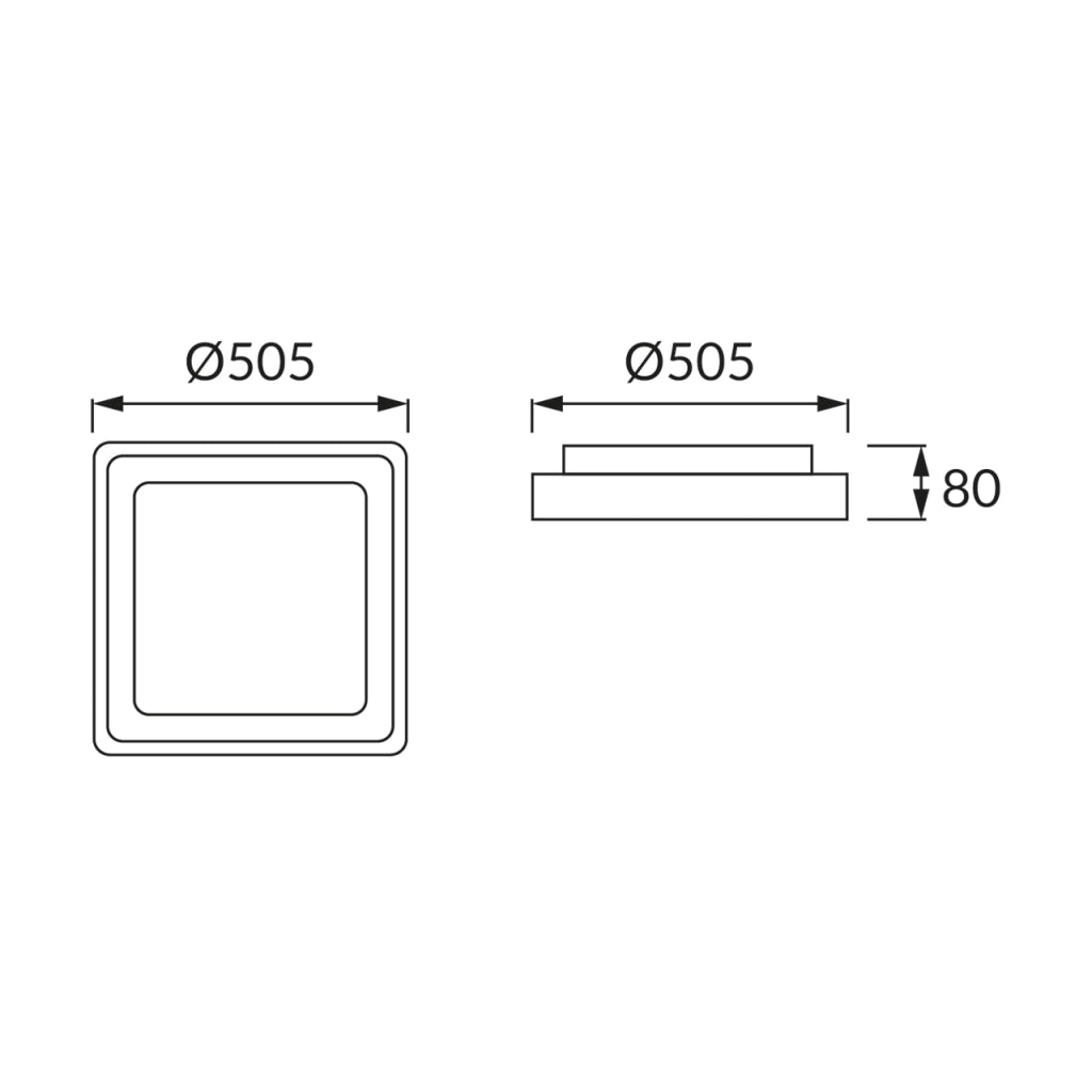 Plafoniera bagno LED Struhm Ariel 48W 50,5cm IP44 telecomando
