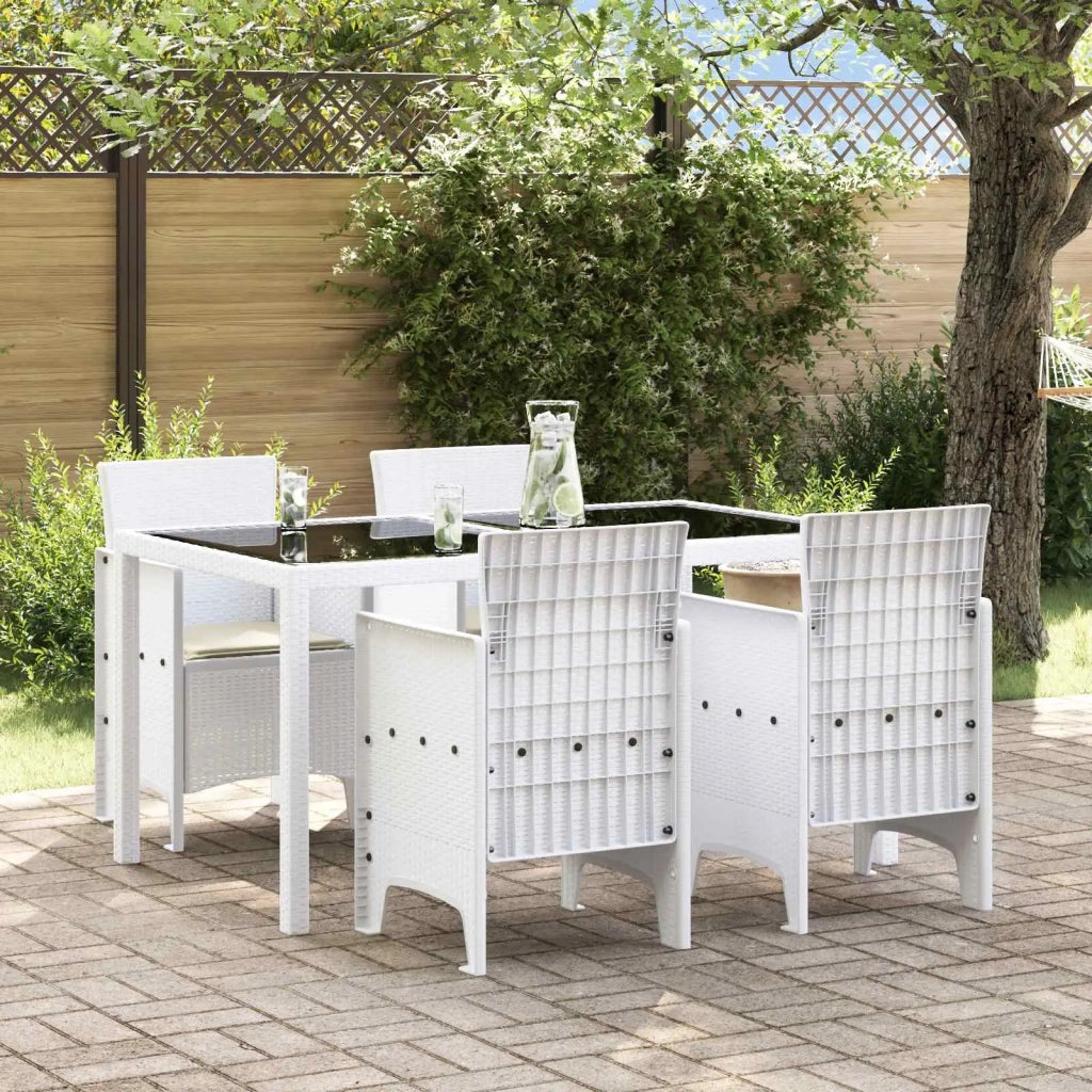 Sedia da Giardino 4 pcs Bianco 53 x 49 x 85 cm Polipropilene 847482