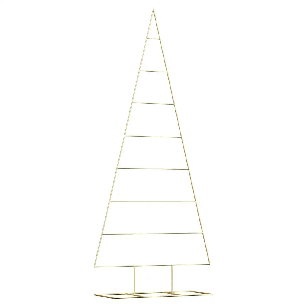 Albero di Natale in metallo con supporto Oro 211 cm 42019168
