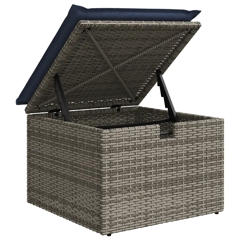 Set Divani da Giardino 9 pz con Cuscini Grigio in Polyrattan 3275191
